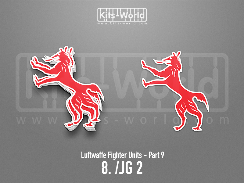 Kitsworld SAV Sticker - Luftwaffe Fighter Units - 8./JG 2 W:84mm x H:100mm 